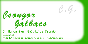 csongor galbacs business card